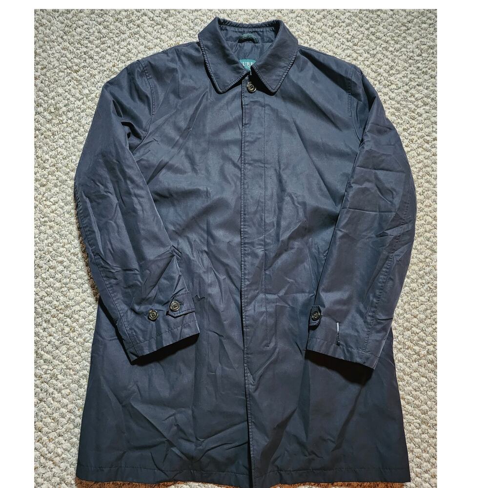 Lauren Ralph Lauren Women's 42L Black Trench Coat Timeless Water Repellent